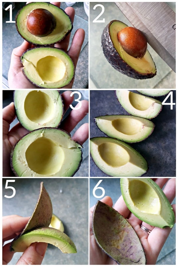 Steps to peeling an Avocado